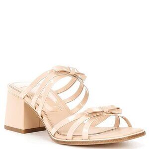 kate spade new york $228 Carolina Patent Leather Bow Slide Peach Sz 11 NIB!